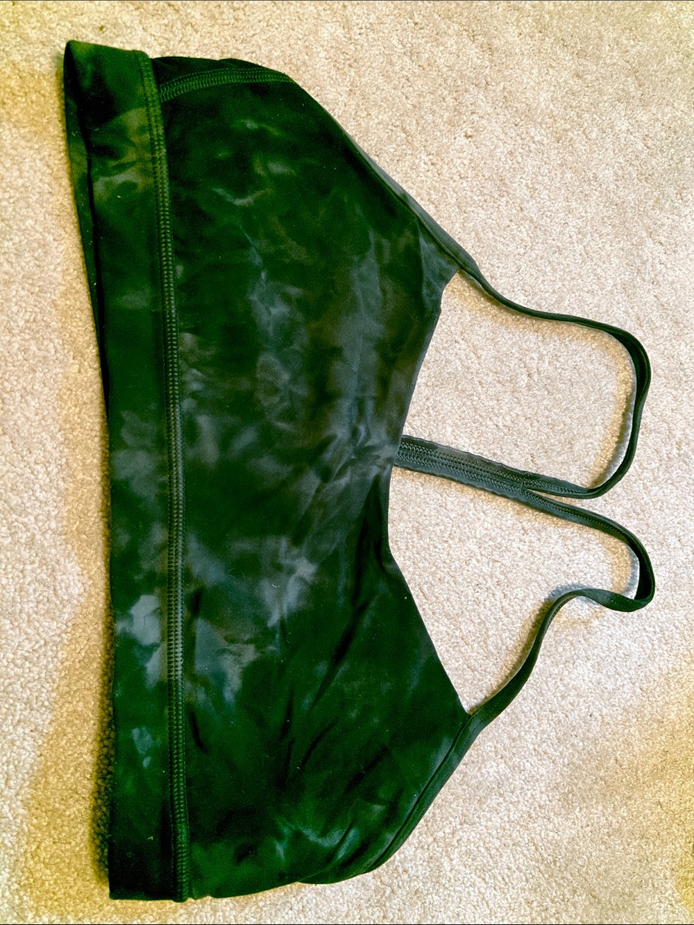Lululemon Flow Y sports bra size 4.  Black camo